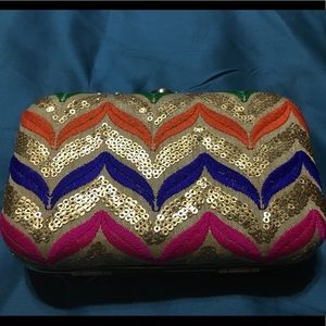 Gold & Amber Clutch Purse